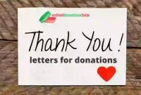 Thank you letters for donations