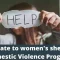 Donate to women's shelter Domestic Violence Program