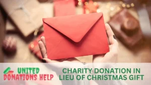 charity donation in lieu of christmas gift