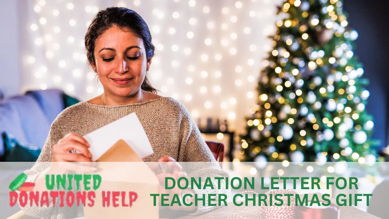 donation letter for teacher christmas gift
