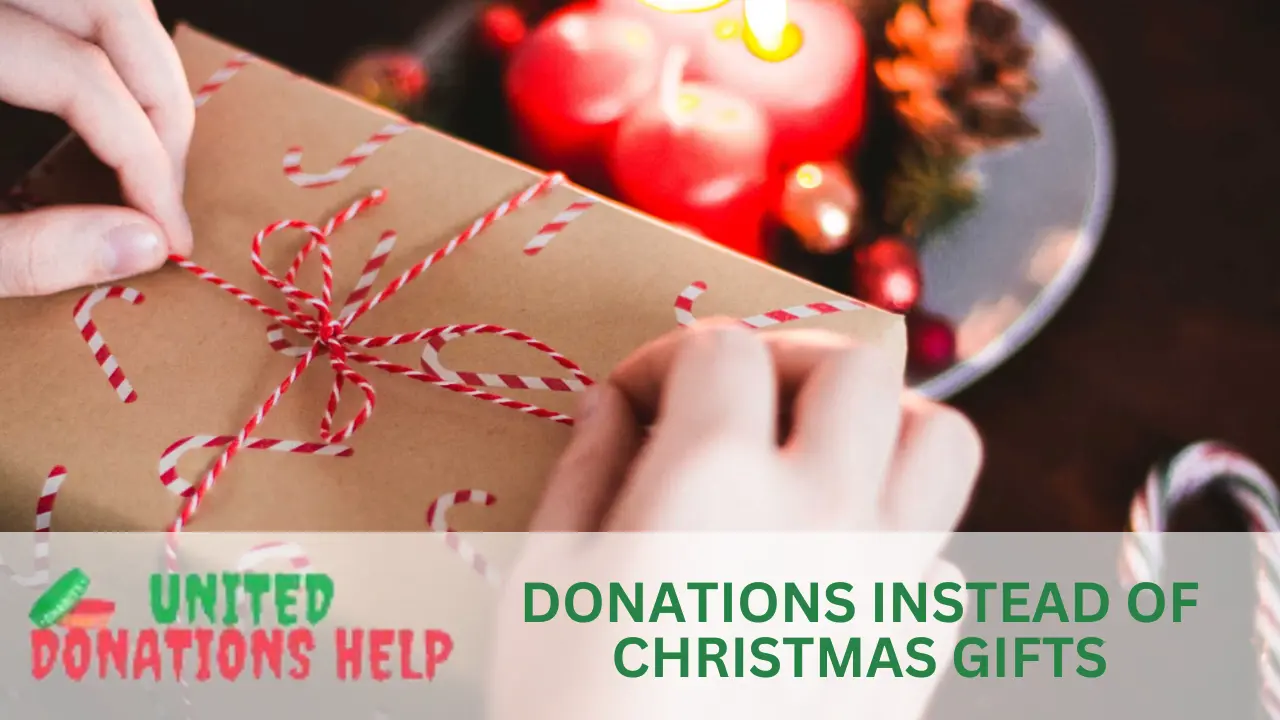 donations instead of christmas gifts