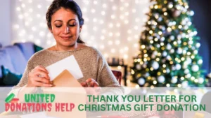 thank you letter for christmas gift donation