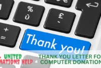 thank you letter for computer donation